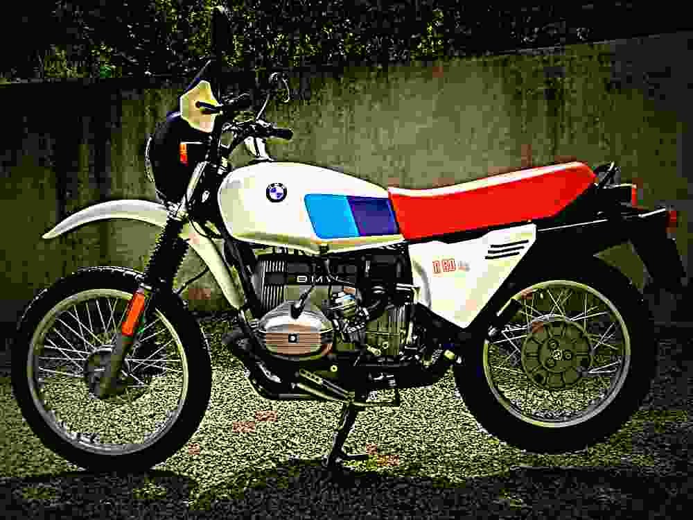 BMW R 65 GS 1990 6 motorbike A4 Photo Print