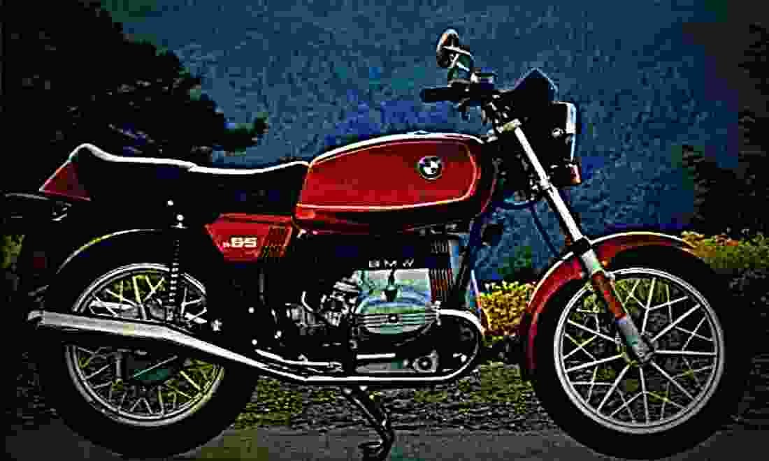 BMW R 65 (reduced effect) 1987 5 motorbike A4 Photo Print