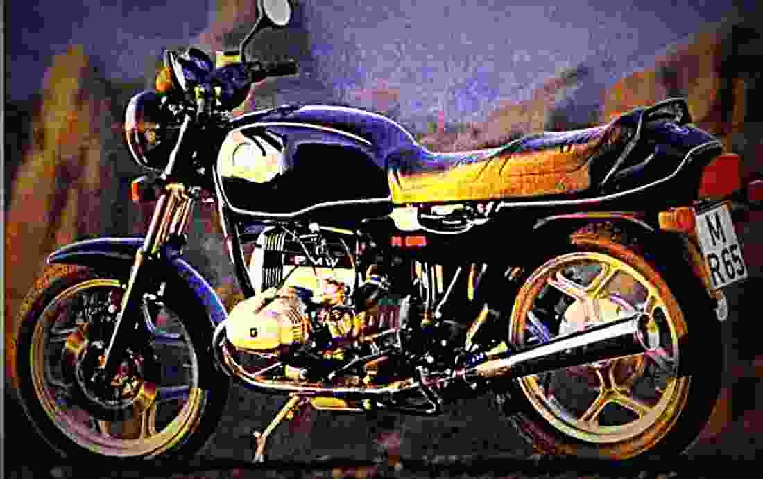 BMW R 65 (reduced effect) 1987 6 motorbike A4 Photo Print