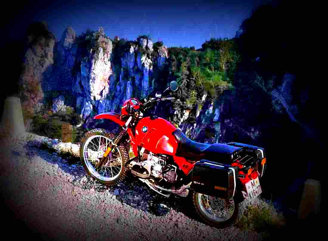 BMW R 80 GS 1988 5 motorbike A4 Photo Print