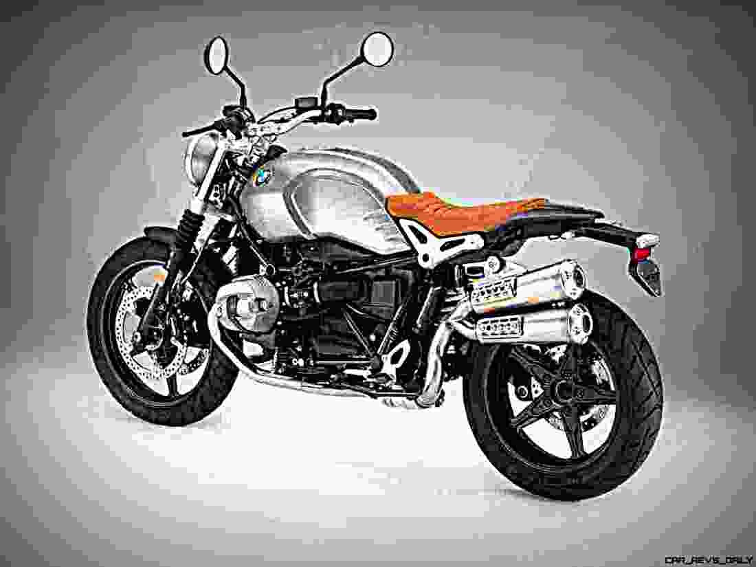 BMW R nineT 2017 2 motorbike A4 Photo Print