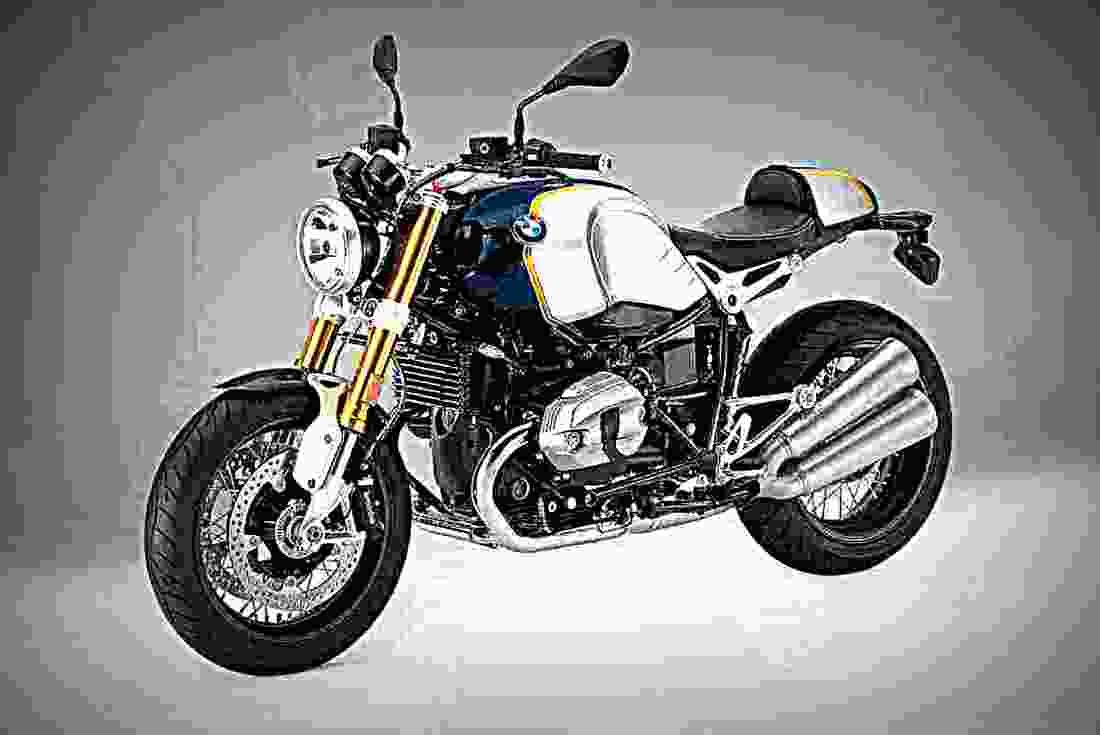 BMW R nineT 2017 4 motorbike A4 Photo Print