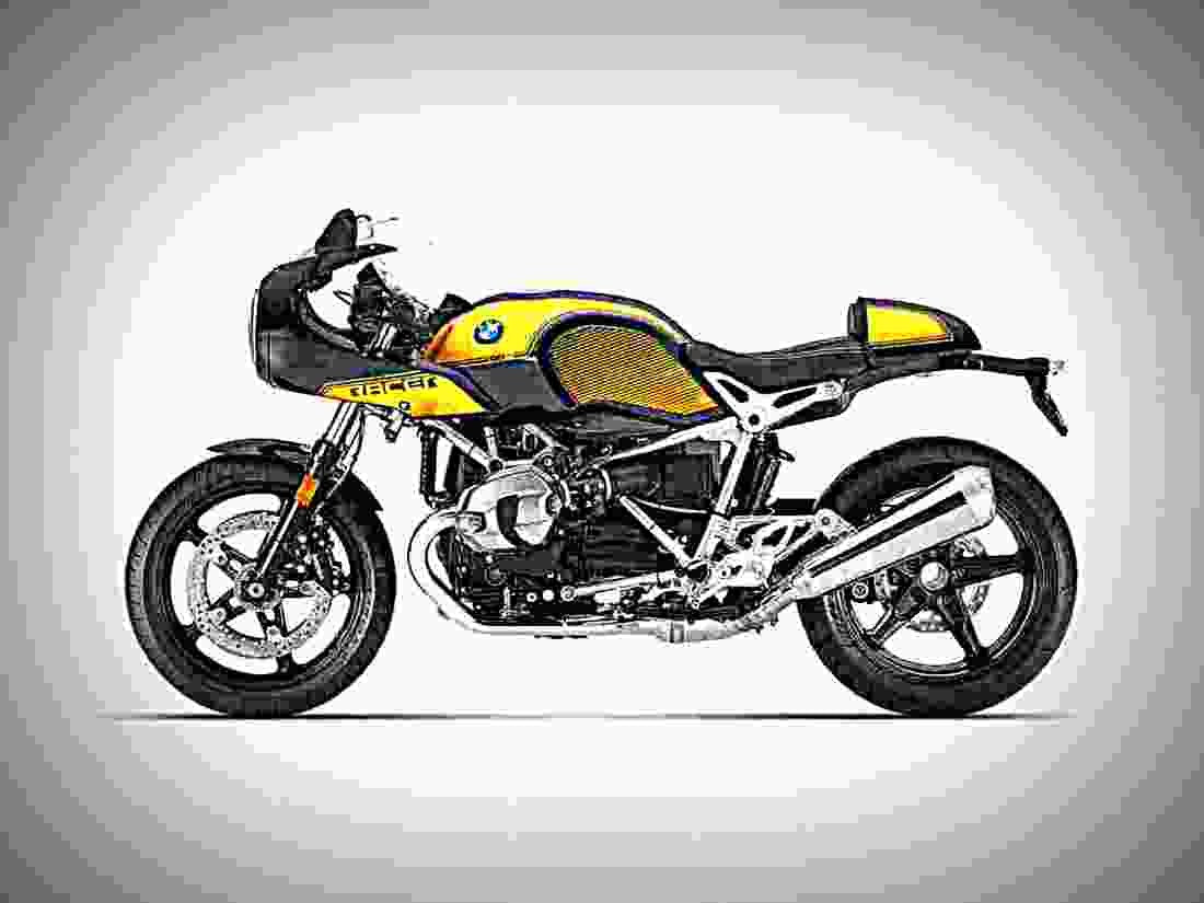BMW R nineT 2019 1 motorbike A4 Photo Print