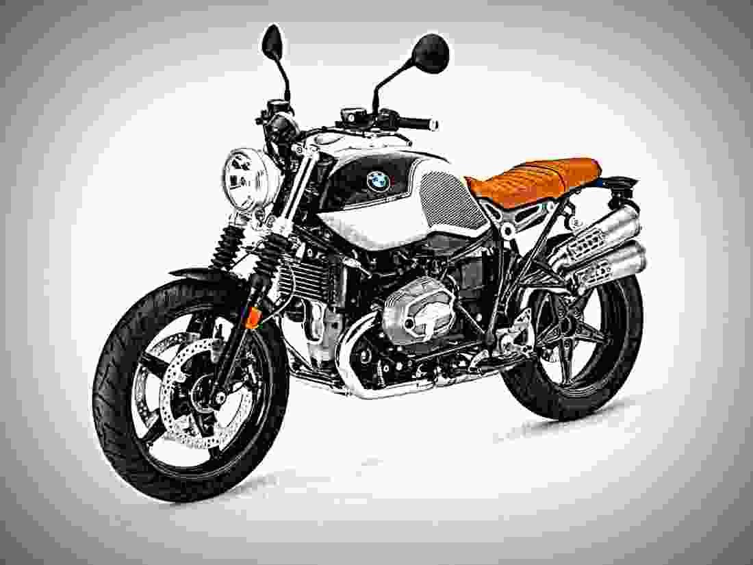 BMW R nineT 2019 3 motorbike A4 Photo Print