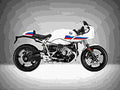 BMW R nineT Racer 2017 1 motorbike A4 Photo Print