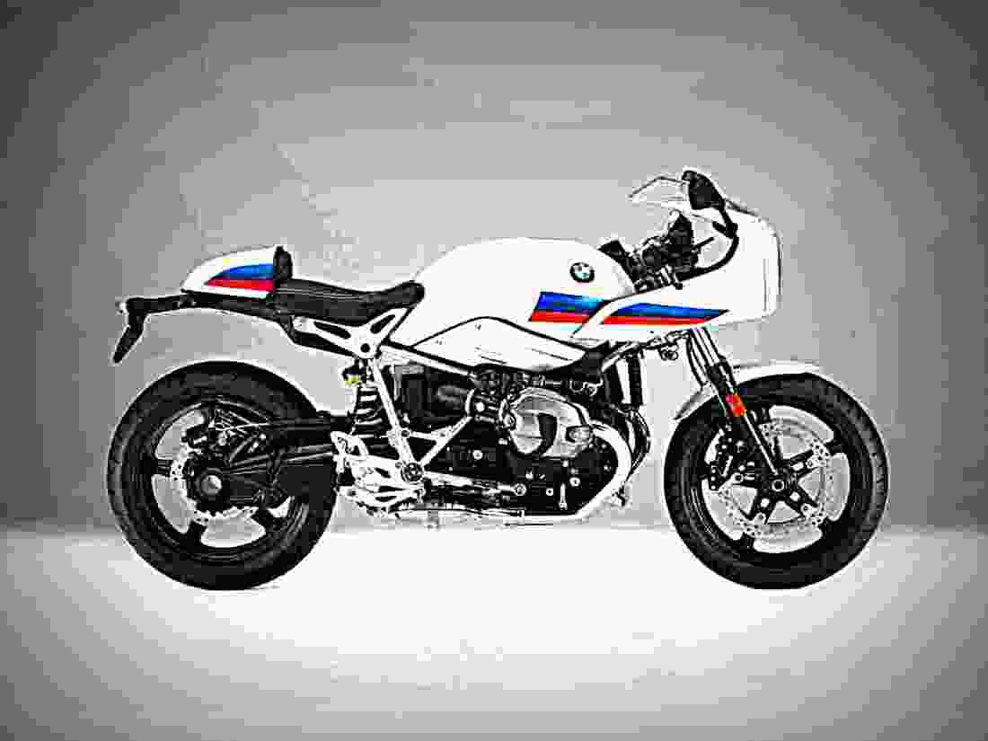 BMW R nineT Racer 2017 1 motorbike A4 Photo Print
