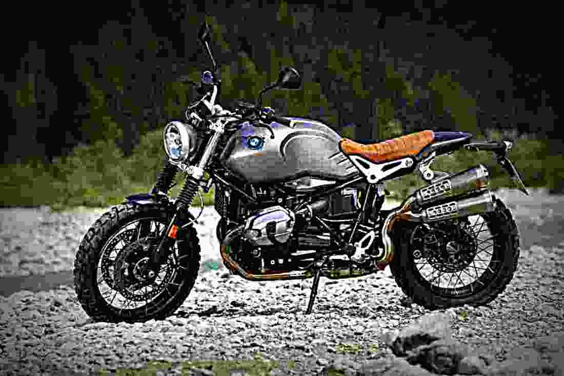 BMW R nineT Scrambler 2018 3 motorbike A4 Photo Print