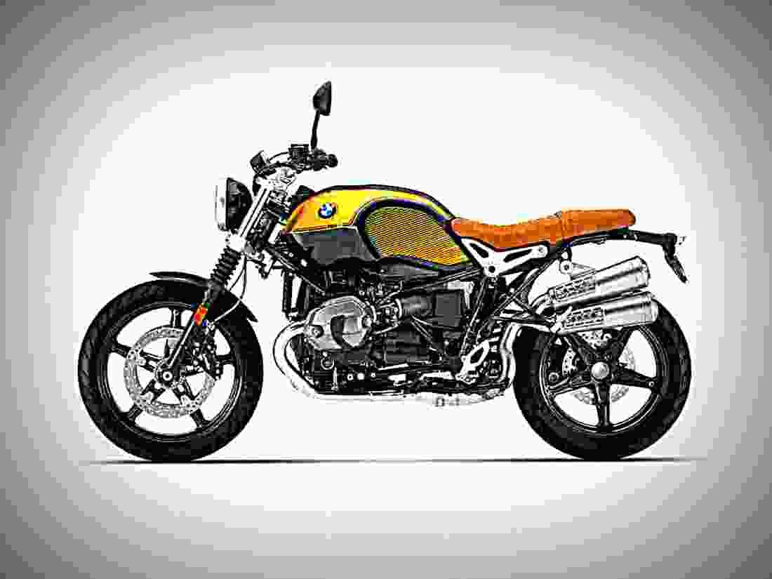 BMW R nineT Scrambler 2019 3 motorbike A4 Photo Print