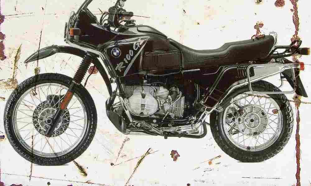 BMW R100GS PD 1994 Aged Vintage A4 Photo Print