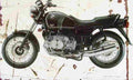 BMW R100R Classic 1995 Aged Vintage A4 Photo Print