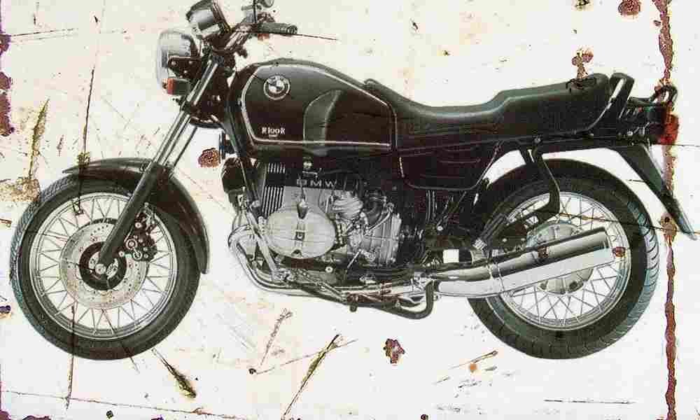 BMW R100R Classic 1995 Aged Vintage A4 Photo Print