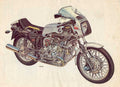 BMW R100RS 1 cutaway A4 Photo Print