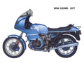 BMW R100RS 1977 motorbike A4 Photo Print