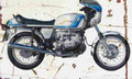 BMW R100S 1980 Aged Vintage A4 Photo Print