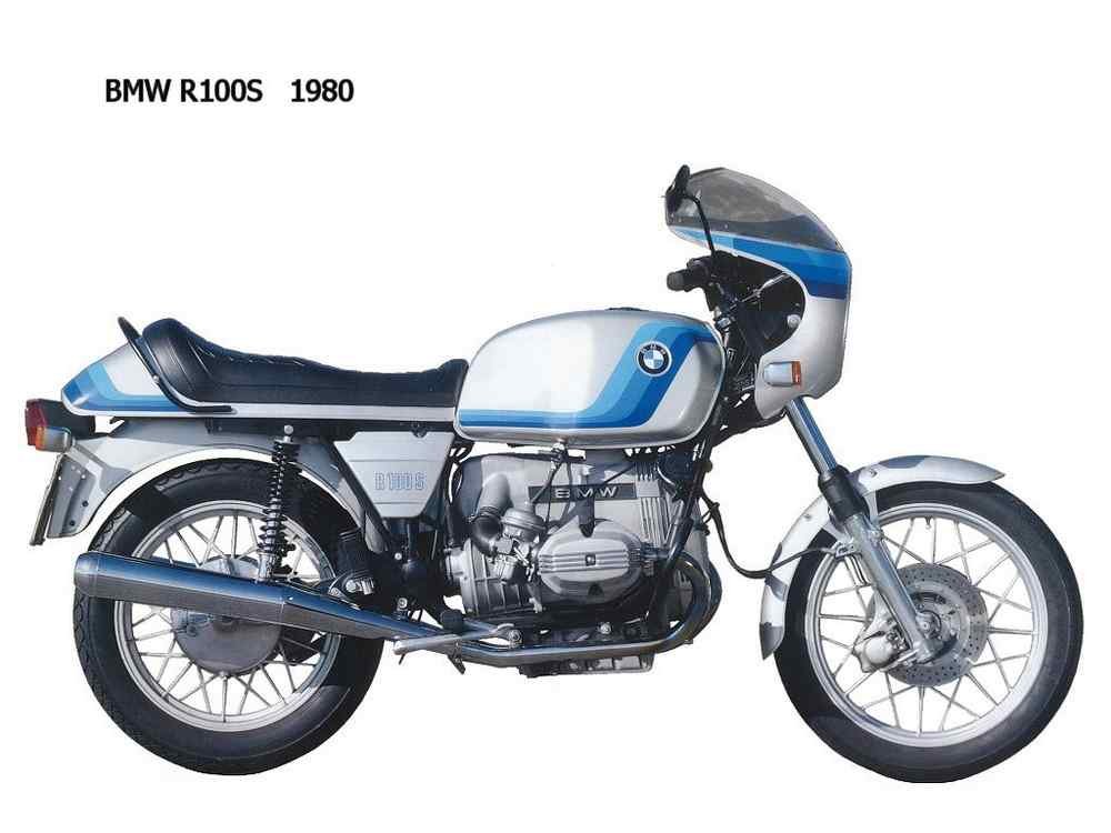 BMW R100S 1980 motorbike A4 Photo Print