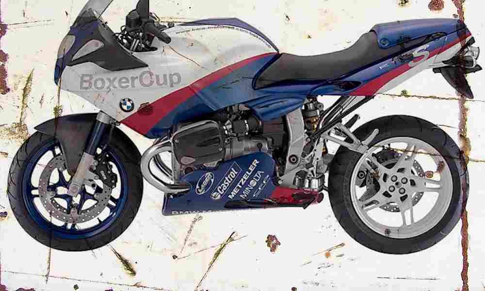 BMW R1100S BoxerCup Replika 2004 Aged Vintage A4 Photo Print