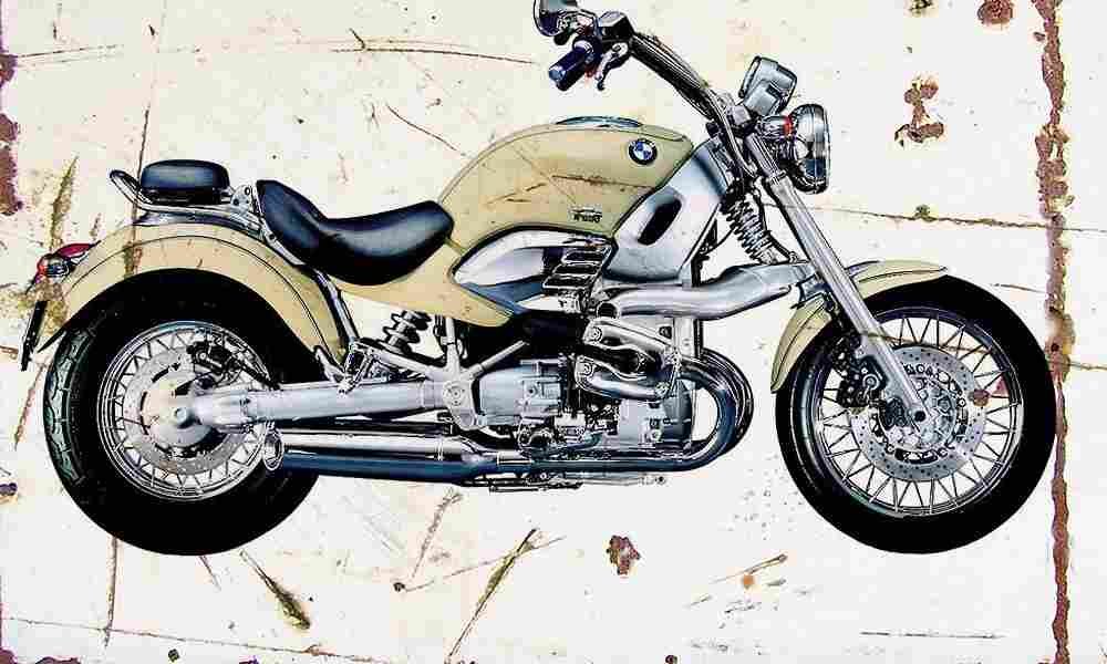 BMW R1200C 1998 Aged Vintage A4 Photo Print