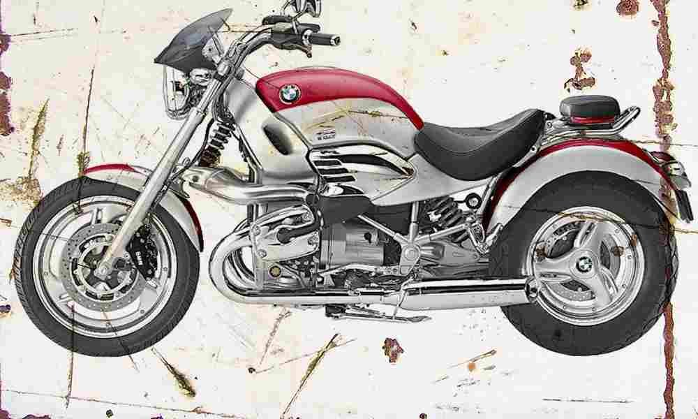 BMW R1200C Independent 2003 Aged Vintage A4 Photo Print