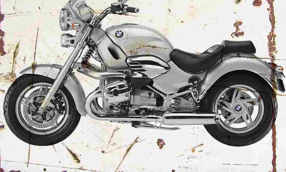 BMW R1200C Montauk 2004 Aged Vintage A4 Photo Print