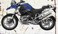 BMW R1200GS 2008 Aged Vintage A4 Photo Print