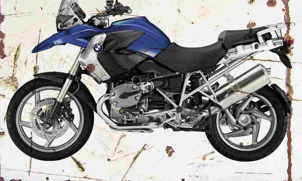 BMW R1200GS 2008 Aged Vintage A4 Photo Print