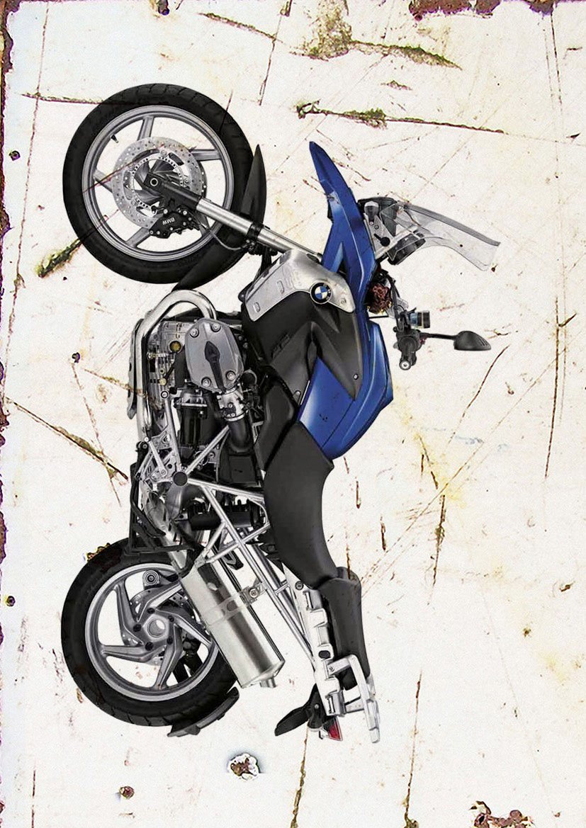 BMW R1200GS 2008 aged A4 Photo Print