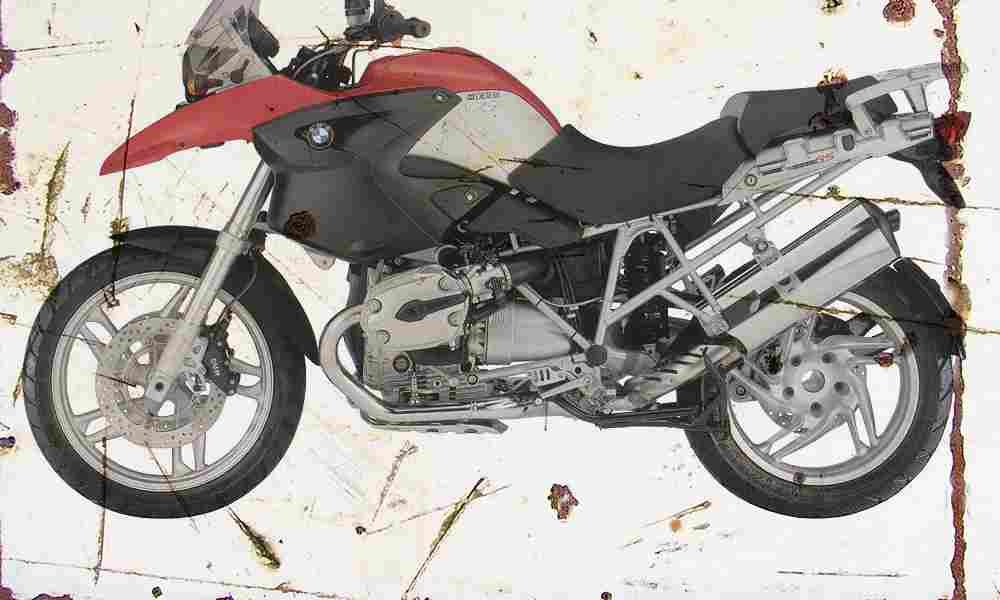BMW R1200GS cw 2004 Aged Vintage A4 Photo Print
