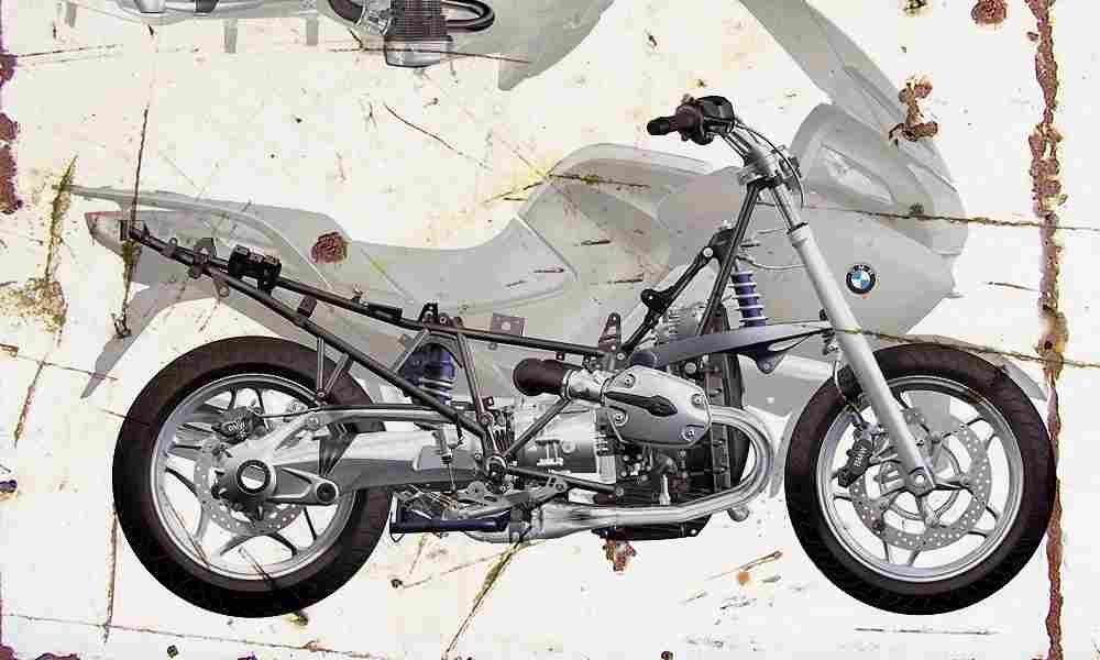 BMW R1200RT naked 2005 Aged Vintage A4 Photo Print
