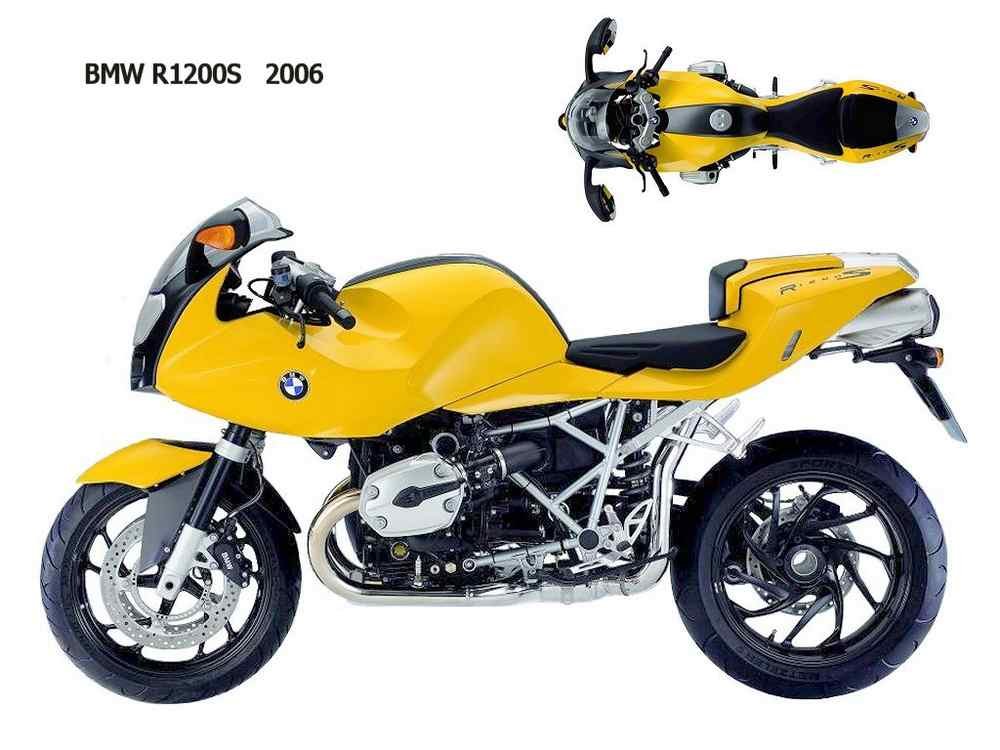 BMW R1200S 2006 motorbike A4 Photo Print
