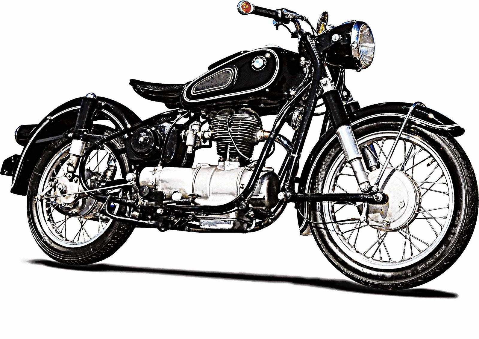 BMW R27 motorbike A4 Photo Print