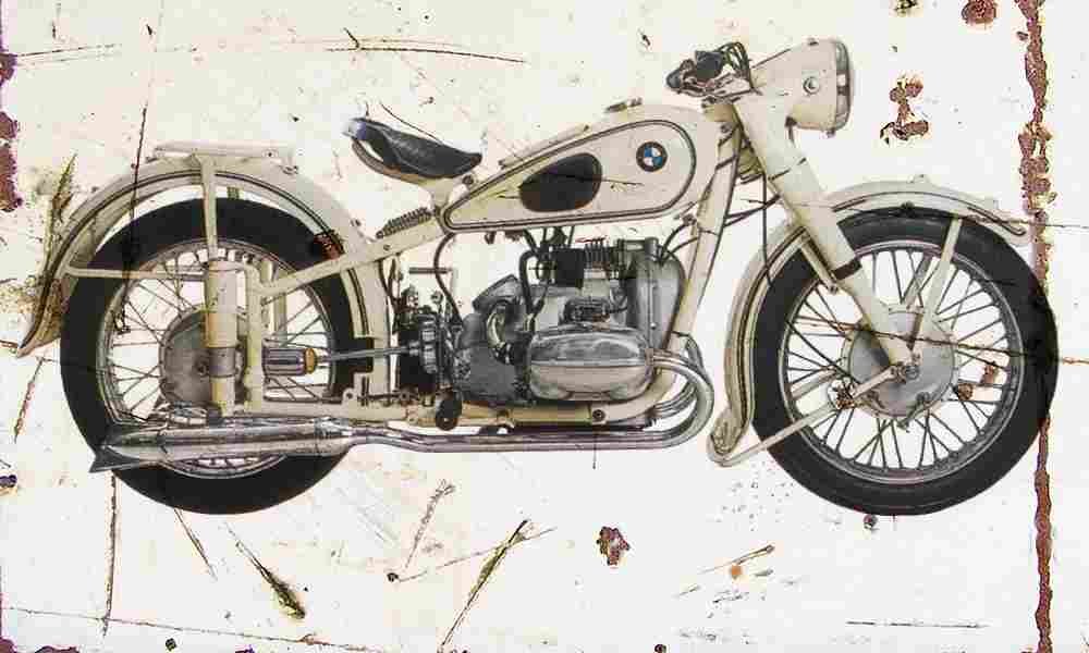 BMW R51 1938 Aged Vintage A4 Photo Print