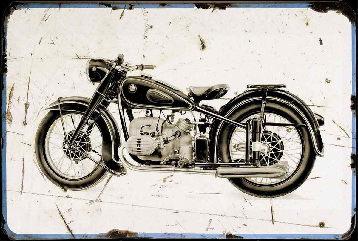 BMW R51 3 aged A4 Photo Print
