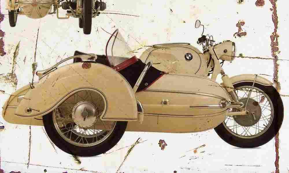 BMW R60 1965 Aged Vintage A4 Photo Print