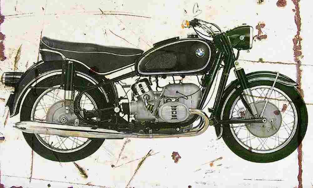 BMW R60 2 1967 Aged Vintage A4 Photo Print