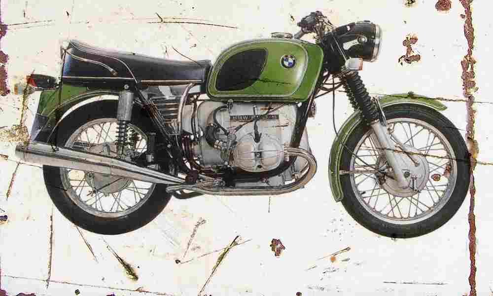 BMW R60 5 1972 Aged Vintage A4 Photo Print
