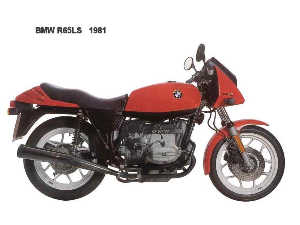 BMW R65LS 1981 motorbike A4 Photo Print