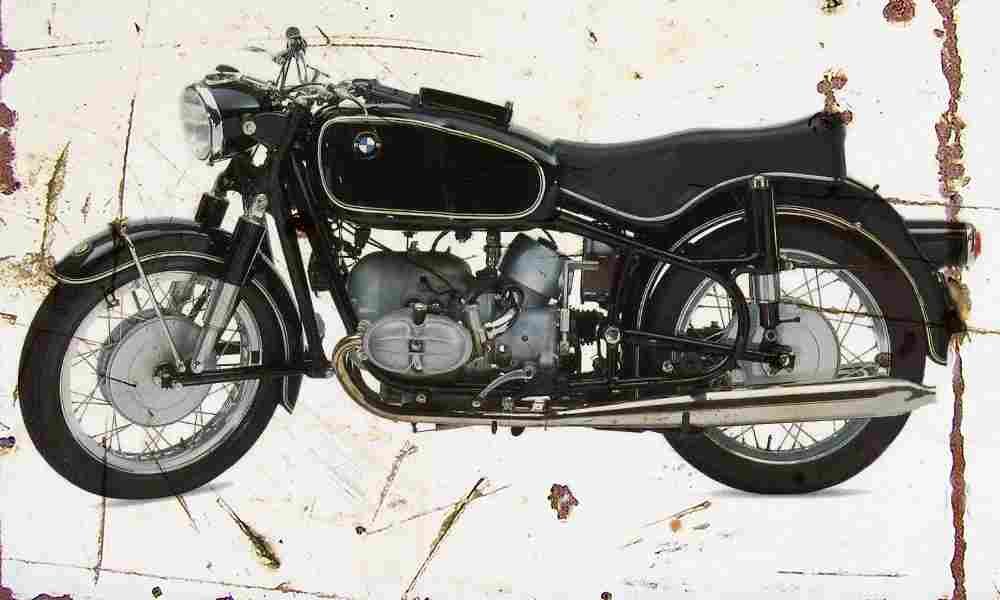BMW R69S 1961 Aged Vintage A4 Photo Print