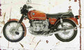 BMW R90 6 1974 Aged Vintage A4 Photo Print