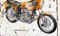 BMW R90S 1974 ghosted Aged Vintage A4 Photo Print