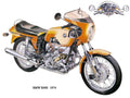 BMW R90S 1974 ghosted motorbike A4 Photo Print
