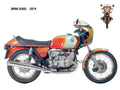 BMW R90S 1974 motorbike A4 Photo Print