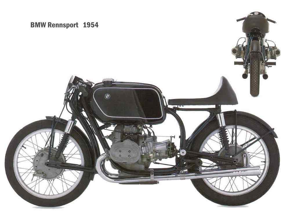 BMW Rennsport 1954 motorbike A4 Photo Print