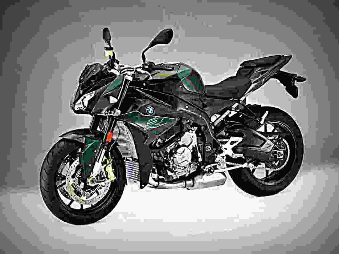 BMW S 1000 R 2017 3 motorbike A4 Photo Print
