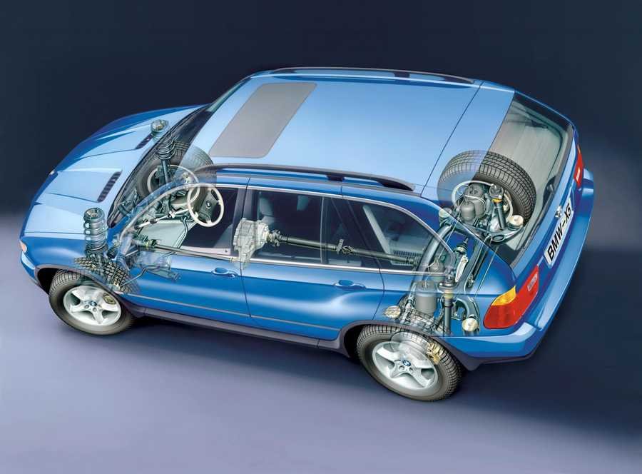 BMW X5 E53 2000 cutaway A4 Photo Print