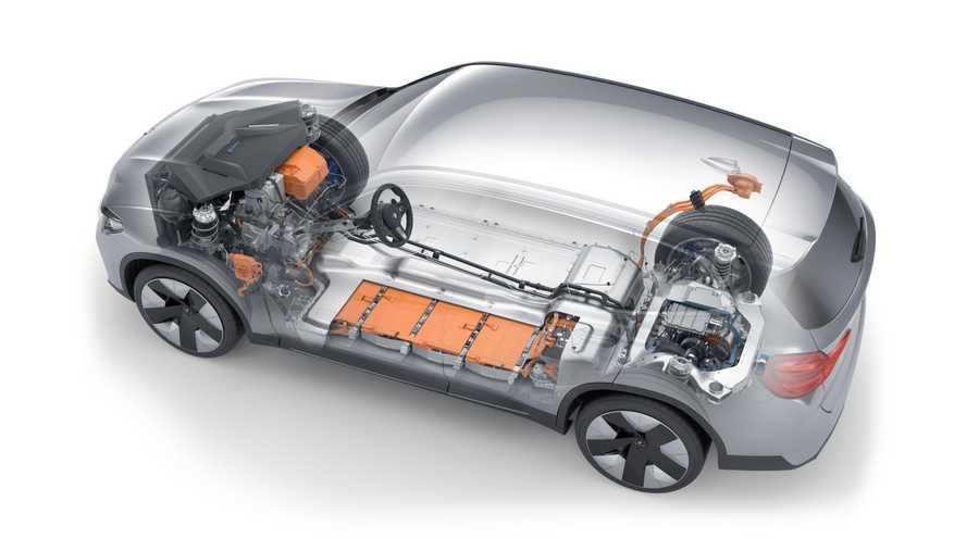 BMW iX3 2020 cutaway A4 Photo Print
