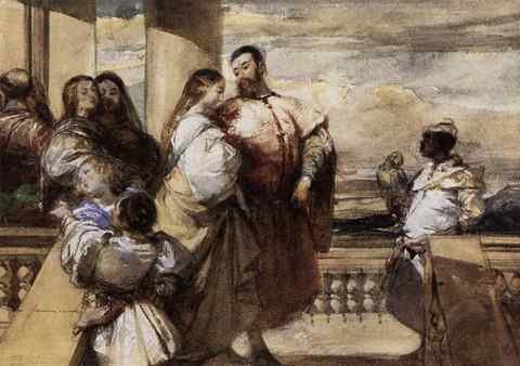 BONINGTON Richard Parkes A Venetian Scene A4 Photo Print