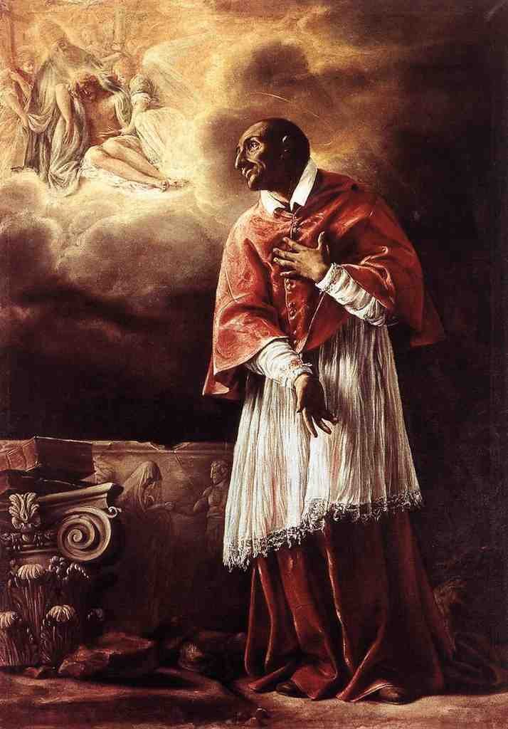 BORGIANNI Orazio St Carlo Borromeo Art A4 Photo Print UK