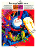 BP083 wrangler jeans jackets 1970s 2 Advert A4 Photo Print