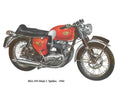 BSA 650 Mark2 Spitfire 1966 motorbike A4 Photo Print