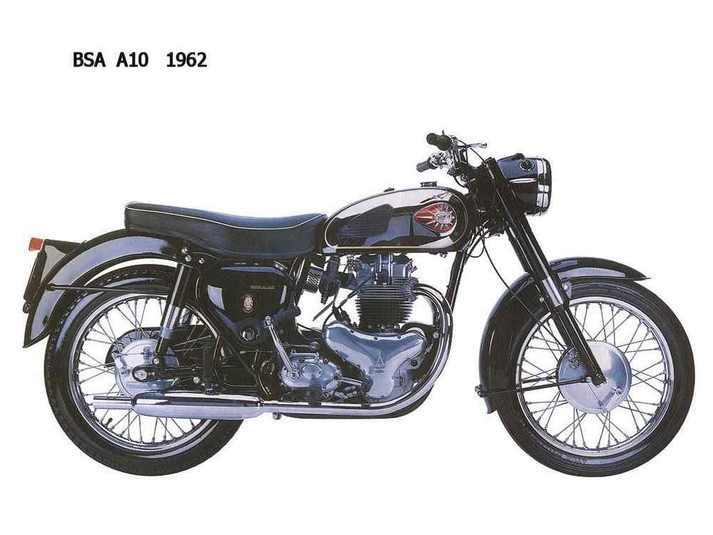 BSA A10 1962 motorbike A4 Photo Print